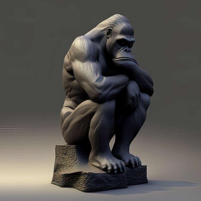 3D модель 3d модель горили (STL)